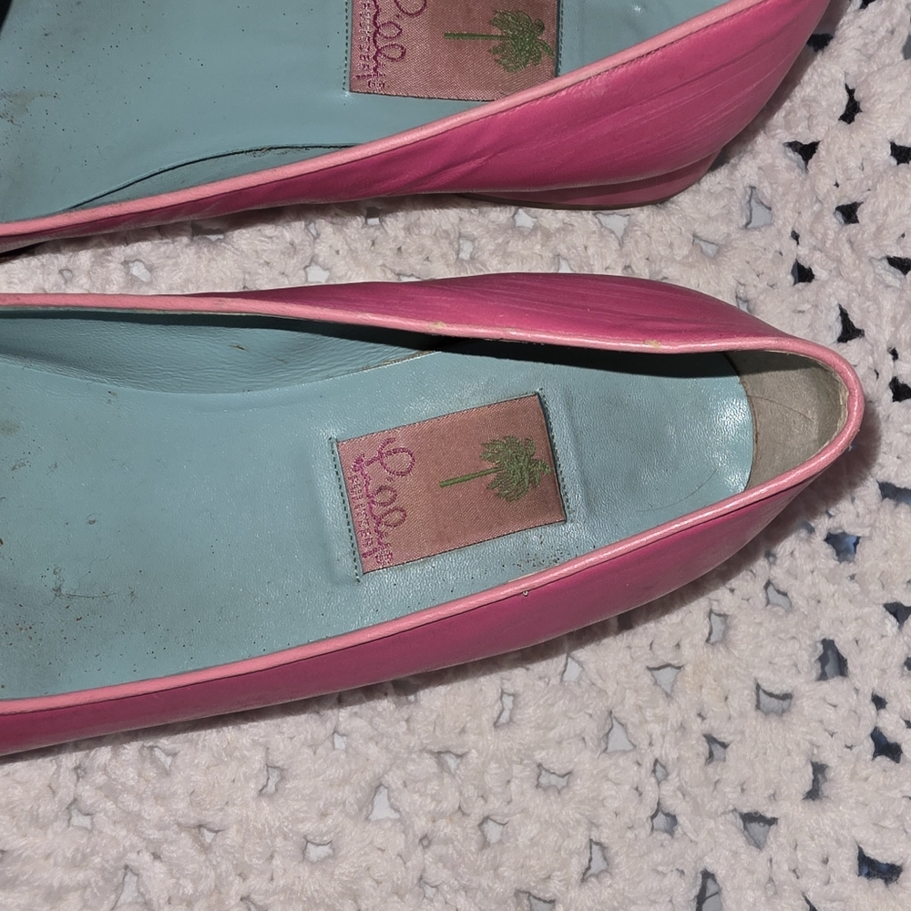 Lilly Pulitzer Pink Loafers With TASSELS SZ9.5 - Picture 3 of 5